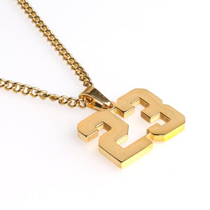 Golden Jersey Number Pendant and Chain – Baseball Legend Apparel