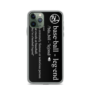 Definition iPhone Case - Baseball Legend Apparel